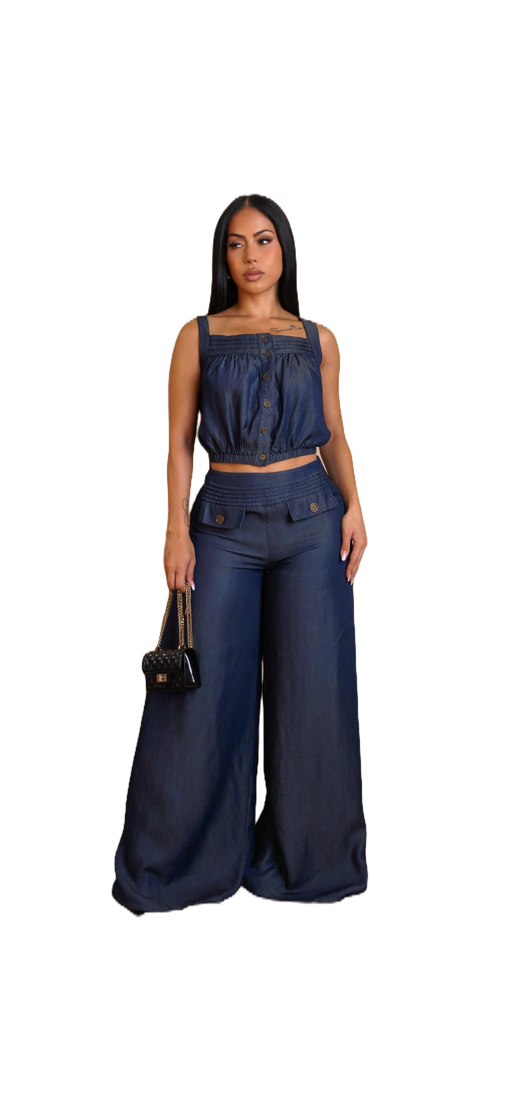 ARIONNA 2 PC SET DENIM image 0