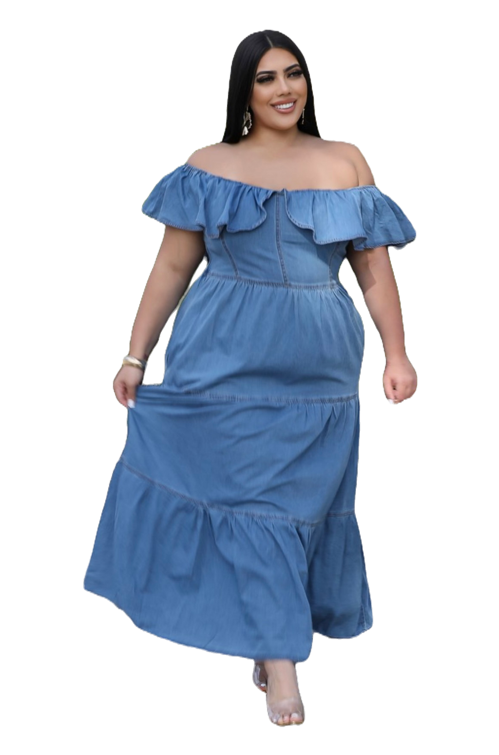 ANGEL CURVY JEAN DRESS image 1