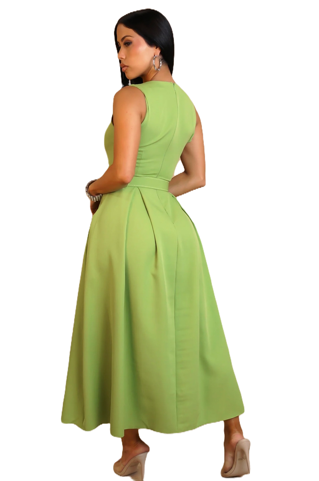 CINDY GREEN DRESS image 1